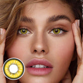 Lentes de contacto de color amarillo Love Words